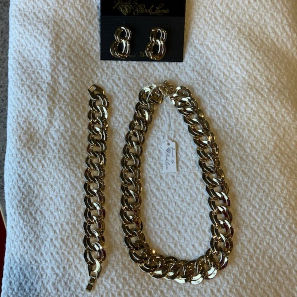 Park Lane Gold Chunky Chain Necklace and Bracelet Set